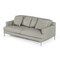 Homeroots 75" Light Gray Genuine Leather Sofa With Silver Legs 480919 - alternate 4
