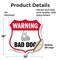 Signmission Dog Warning Shield Sign Bad Dog, 18 Inch X 18 Inch, Vinyl Decal SHI-D-18-377 - alternate 6