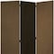 Homeroots 71" Brown Folding Three Panel Screen Room Divider 370414 - alternate 5