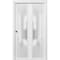 Sartodoors Sliding Closet Bi-fold Doors Planum 2102 White Solid Core Modern Interior PLANUM2102BF-WS-56 x 84 (2* 28x84) - alternate 1