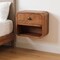 Homeroots 12" Natural Solid Wood One Drawer Floating Nightstand 722534 - alternate 4