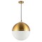 Jonathan Y Remy 15.75" Adjustable Iron/Glass Art Deco Mid-Century Globe LED Pendant, Brass Gold JYL9531A - alternate 9
