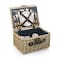 Picnic Time Family Of Brands Catalina Picnic Basket, Dahlia Collection - Navy Blue with Beige Pattern 140-10-321-000-0 - alternate 1