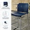Flash Furniture HERCULES Kenai Navy Office Reception Stacking Bar Stool with Contoured Backrest and Gray Sled Base RUT-239AH-BS-NV-GG - alternate 6