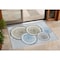 Homeroots 2' X 3' Blue Gold and Gray Faux Bois Washable Non Skid Indoor Outdoor Area Rug 564401 - alternate 1