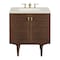 James Martin Vanities Amberly 30" Single Vanity, Mid-Century Walnut, w/ 3 CM Siberian Silestone Top 670-V30-WLT-3SFR - alternate 1