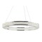 Jonathan Y Benton 24.7" Round Integrated LED Crystal/Metal Pendant, Chrome/Clear JYL7201A - alternate 1