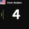Aacc Self-Adhesive Vinyl Number: 4, Size: 20 in. Color: White Font: Anders, 1 sticker AACC-Anders-N4-White-I20x1 - alternate 1