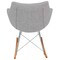 Leisuremod Willow Twill Fabric Eiffel Rocking Chair, Grey WR24GRT - alternate 4