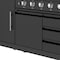Koolmore Outdoor Kitchen Island, Black, 6 Burners, sink, Storage Cabinet and Beverage Refrigerator KM-OKS-BQHUB-BK - alternate 7