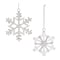 Homeroots Set of Two Silver Metal Snowflake Shape Ornaments, 2PK 633351 - alternate 5