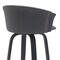 Homeroots 30" Gray And Black Faux Leather Swivel Bar Height Bar Chair 534424 - alternate 8