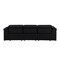 Homeroots 100" Black Top Grain Leather Reclining Metal USB Sofa 720428 - alternate 5