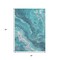 Homeroots 3' X 5' Teal Blue Gray And Ivory Abstract Washable Indoor Outdoor Area Rug 618208 - alternate 6