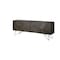 Homeroots 17in Dark Brown Solid Wood Sideboard with Four Doors 380240 - alternate 1