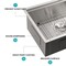 Wrightmaster 30 in. Undermount Single Bowl 16-Gauge Stainless Steel Workstation Kitchen Sink with Accessories ZOR-P196326 - alternate 6