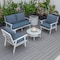 Leisuremod Walbrooke White Patio Conversation, Round Fire Pit with Slats Design & Tank Holder, Navy Blue WWS-29-24-57-31-NBU - alternate 7