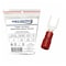 Kable Kontrol Copper and Nylon Butted Seam Spade Terminal, 22-18 AWG, Stud Size # 6, Red, 100 Pcs, 100PK STNY-2218-6-RD - alternate 1