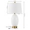 Jonathan Y Reese 26.5" 1-Outlet Contemporary Style Iron/Glass LED Table Lamp w/USB Charging Port, White/Brass Go JYL4053A - alternate 5