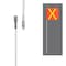 Safetywhips Warning Whip Heavy Duty Whip with Flag, White Whip, Orange Flag, Yellow Reflective X, 60 Length W05-X - alternate 2