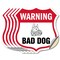 Signmission Dog Warning Shield Sign Bad Dog, 6 inch X 6 inch, Vinyl Decal, 5PK SHI-D-5PACK-6-377 - alternate 1