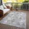 Homeroots 3' X 5' Gray Silver And Ivory Geometric Washable Indoor Outdoor Area Rug 583046 - alternate 8