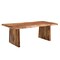 Homeroots 86" Brown Wood Double Pedestal Live Edge Dining Table 565237 - alternate 5