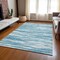 Homeroots 9' X 12' Teal Blue And Ivory Abstract Washable Indoor Outdoor Area Rug 613131 - alternate 6