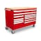 Tekton Rolling Tool Cabinet, 11 Drawer, Red, Steel, 60 in W x 27 in D x 41-1/2 in H OCL63202LWT - alternate 1