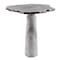 Homeroots 22" Silver and White Aluminum and Marble Pedestal End Table 627514 - alternate 5