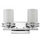 Jonathan Y Fairfax 14.3 in. 2-Light Metal/Frosted Glass Contemporary Glam LED Vanity Light, Chrome JYL7485A - alternate 6
