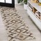 Jonathan Y Sumak High-Low Pile Neutral Diamond Kilim Brown/Ivory 2 ft. x 10 ft. Indoor/Outdoor Runner Rug SBH107C-210 - alternate 1