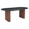 Homeroots 79" Black and Walnut Wood Double Pedestal Base Oval Dining Table 572216 - alternate 6