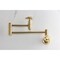 Kingston Brass Wall Mount Pot Filler Faucet with Knurled Handle, Brushed Brass KS8107RKX - alternate 5