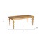 Homeroots 72" Natural Solid Wood Dining Table 568057 - alternate 7