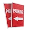 Signmission Parking With Arrow, Plastic Signs Only 24 Inch x 36 Inch, Corrugated Plastic, 2PK CSB-2436-2PACK-Parking With Arrow - alternate 1