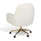 Martha Stewart Clara Upholstered Office Chair in Off White/Polished Brass CH-240231-1-CR-GLD-MS - alternate 6