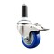 Service Caster 3 Inch 316SS Blue Poly Swivel 1-1/8 Inch Expanding Stem Caster Lock Brake SCC SCC-SS316TTLEX20S314-PPUB-BLUE-118 - alternate 1