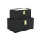 Homeroots 10" Black Solid Wood Box 489364 - alternate 6