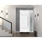 Vdomdoors Steel Door Deux 1705 White Enamel Sidelight Exterior Black Window Stainless Inserts Single Modern P DEUX1705EXD-BEM-W36+12 x H80-Right-hand Inswing - alternate 6