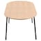 Leisuremod 70.9 in W, 29.5 in L, Manufactured Wood/Steel/Velvet, Natural Wood/Brown TT70-WCNW18-BR - alternate 6