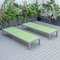 Leisuremod Marlin Patio Chaise Lounge Chair with Grey Aluminum Frame, Green, 2PK MLGR-77G2 - alternate 7