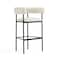 Manhattan Comfort Onda Metal Upholstered Vegan Leather Barstool in Ivory BS1638-1 - alternate 7