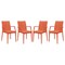 Leisuremod Weave Mace Indoor/Outdoor Arm Chair, Orange, 4PK MCA19OR4 - alternate 1