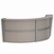Linea Italia Curved Reception Desk with Counter, 2 Units, 124 inW x 49 inD, Ash ZUD296 - alternate 1