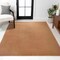 Jonathan Y Twyla Classic Solid Low-Pile Machine-Washable Terra 3 ft. x 5 ft. Area Rug WSH300A-3 - alternate 6