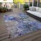Homeroots 9' X 12' Navy Blue And Beige Abstract Washable Indoor Outdoor Area Rug 581759 - alternate 5