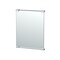 Gatco Fixed Mount 24" Frameless Rectangle Décor Mirror, Chrome 1523 - alternate 1