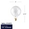 Bulbrite Pack of 12 Incandescent G40 Medium Screw Base E26 Light Bulb, 60 Watt, Clear, 12PK 861133 - alternate 6