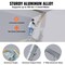 Vevor Folding Attic Ladder Aluminum Adjustable Portable Loft Stairs Ceiling A7 - alternate 6